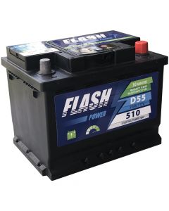 FLASH POWER Akumulator 12V 55Ah 510A desno+