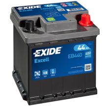 EXIDE Akumulator 12V 44Ah 400A EXCELL FIAT desno+
